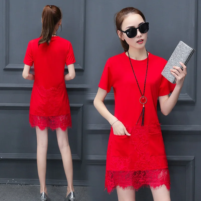 Летнее кружевное платье в стиле пэчворк пикантное мини-платье Для женщин