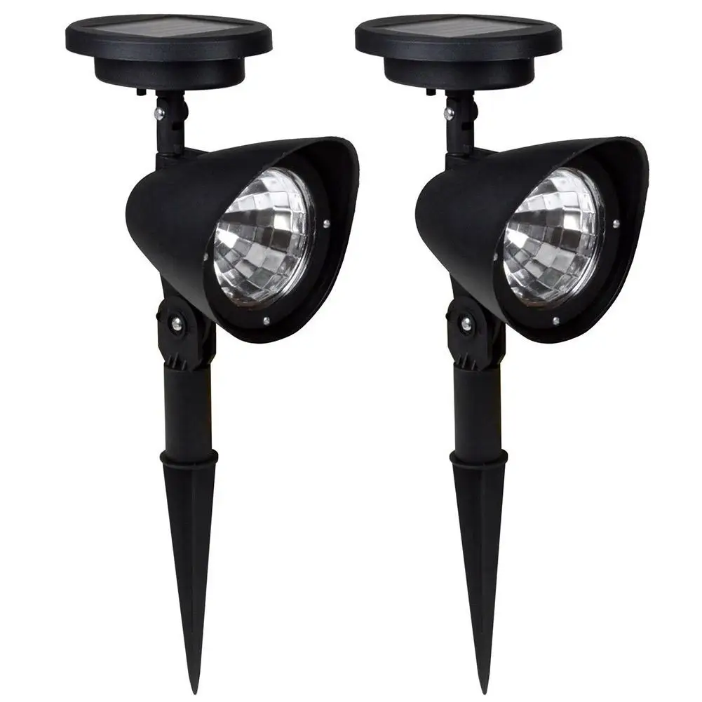 2шт 4LED Солнечная энергия точечные светильники Открытый Пейзаж сад Газон Путь