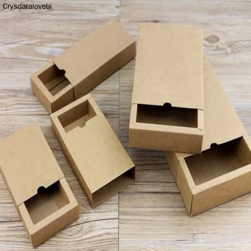 10 шт черный крафт подарочная упаковка картонная коробка черная Подарочная белый