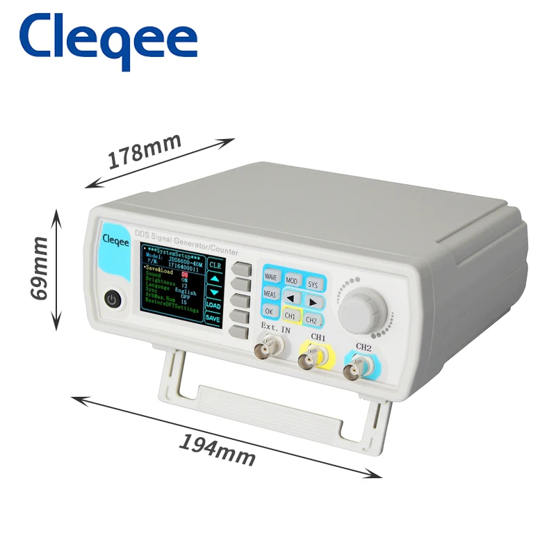 Cleqee JDS6600 60M 60 МГц двухканальный генератор сигналов произвольной формы DDS функция
