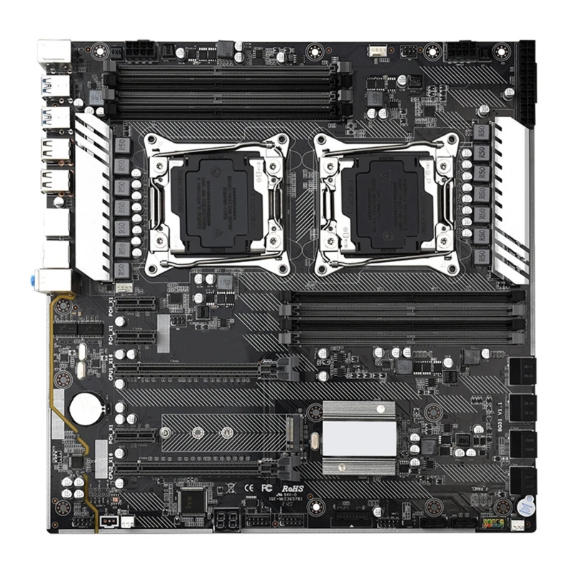

X99 F2 двойная настольная материнская плата сокет LGA 2011-3 NVME M.2 SATA3.0 SSD 8 x DDR4 поддержка E5 2678V3V4CPU