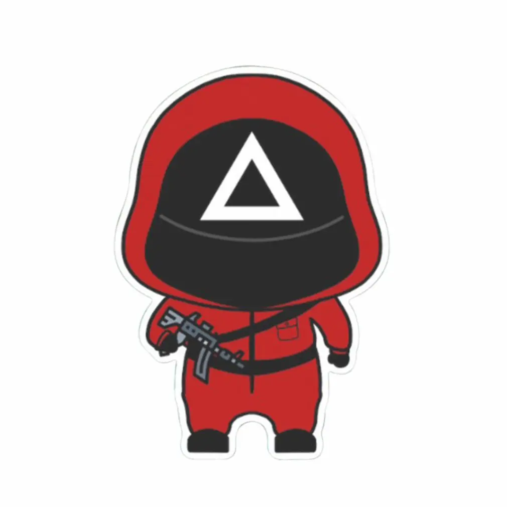 

Наклейка-фигурки из игры «кальмар», круглая наклейка «6 корейских драм», глянцевая Водонепроницаемая наклейка для ноутбука, наклейка на бут...