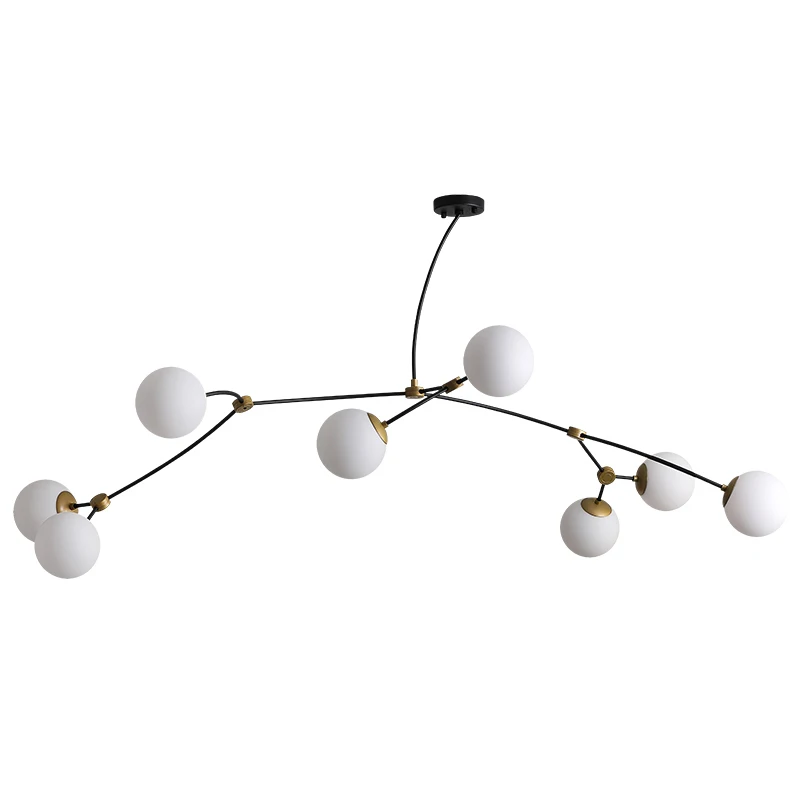 

Nordic Living Room/Bedroom Chandelier Lighting Modern Glass Bubble Ball Chandelier Hanging Light Fixture For Dinning Room