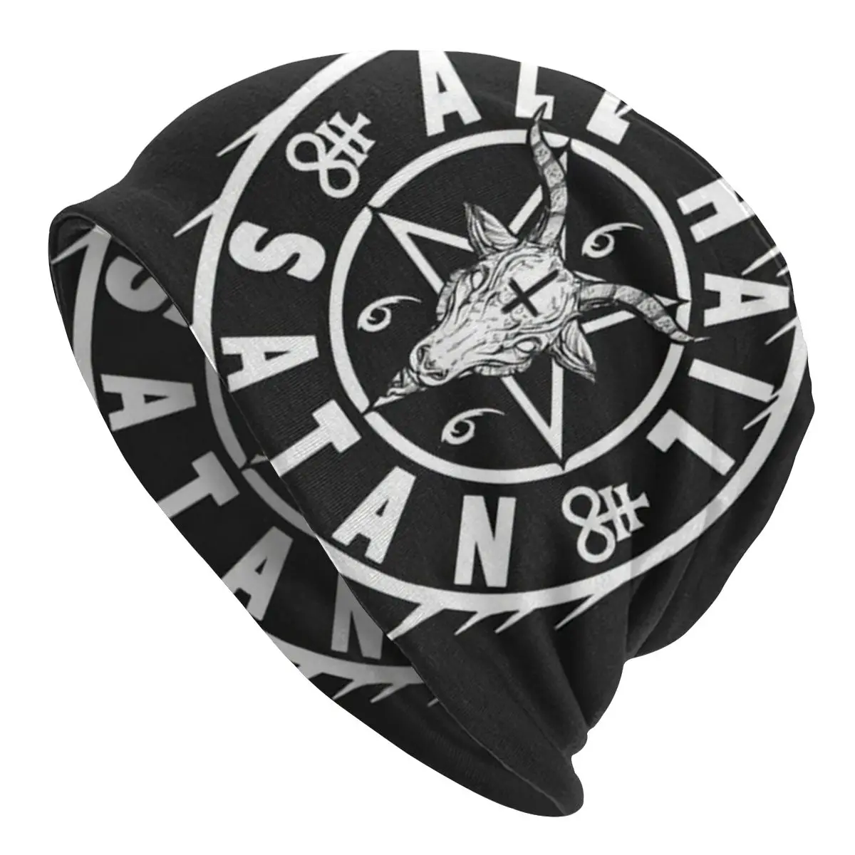 

ALL HAIL SATAN - BAPHOMET SATANIC AND OCCULT Beanies Pullover Cap Comfortable , Adult Men's Woman Knit Hat