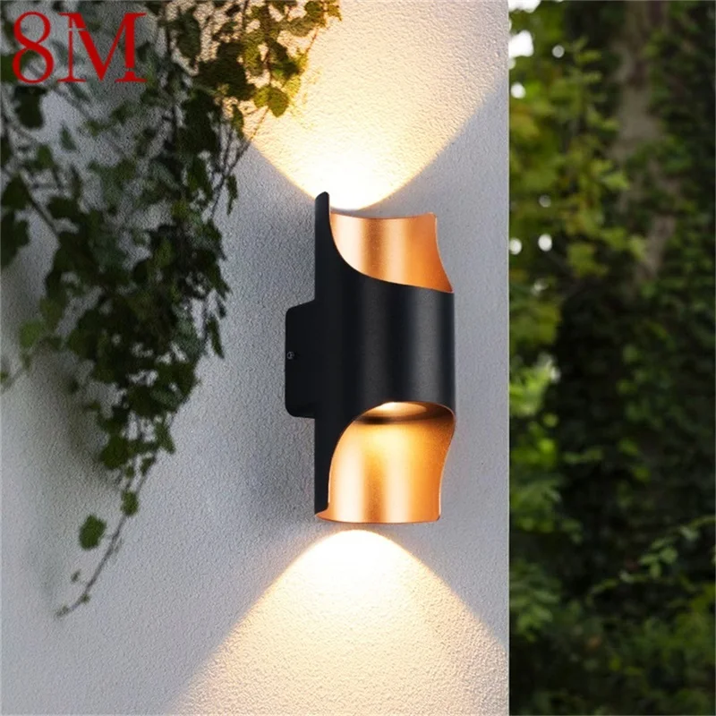 

8M Contemporary Outdoor Wall Light Fixturess Waterproof IP65 LED Simple Lamp for Home Porch Balcony Villa