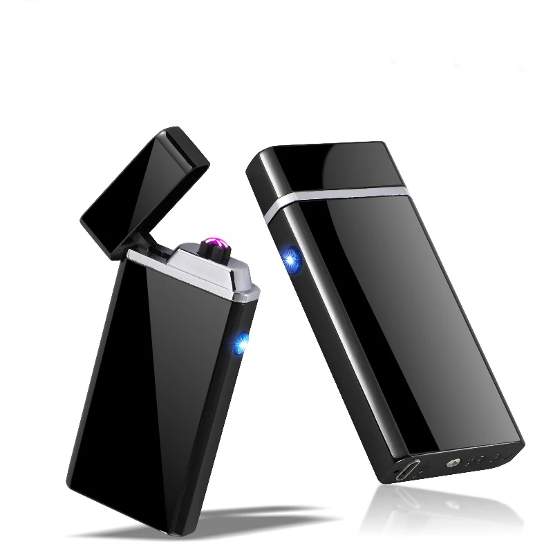 USB зажигалка с двойной дугой перезаряжаемая ветрозащитная фонарь 5