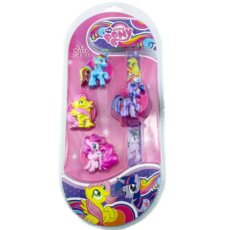 Мой маленький пони светодиодный Рисунок Аниме игрушка милый флип чехол часы