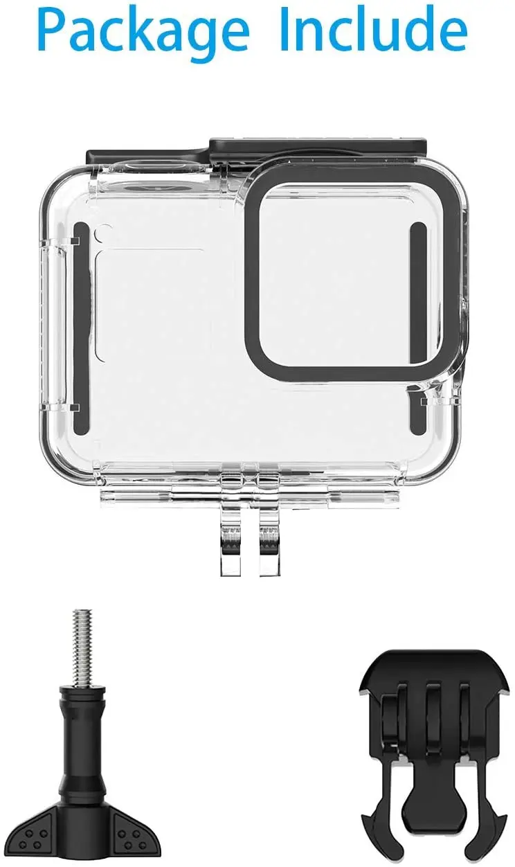 60M Waterproof Housing Case for GoPro Hero 8 Black Diving Protective Shell Rubber Material Botton case | Электроника