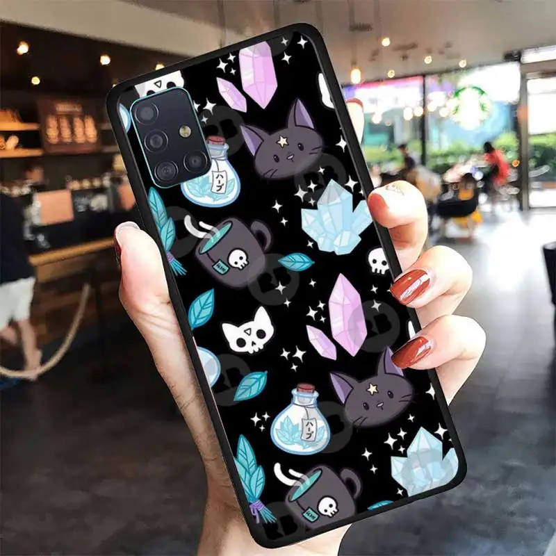 

Herb Witch Supplies Cat Phone Case For Samsung A6 A7 A8 A10 A11 A20 A21 A30 A31 A40 A50 A70 A80 A91 Plus S E Cover