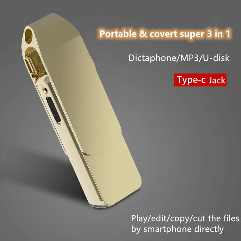 Amoi A26 type-C USB микро флэш-диск диктофон с голосовой активацией портативный цифровой