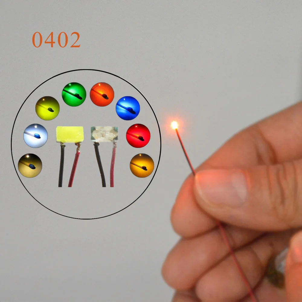 5 шт. 1,5 K резистор 0402 SMD модель train HO N OO шкала предварительно припаянный micro litz проводной светодиодный провод 20 см
