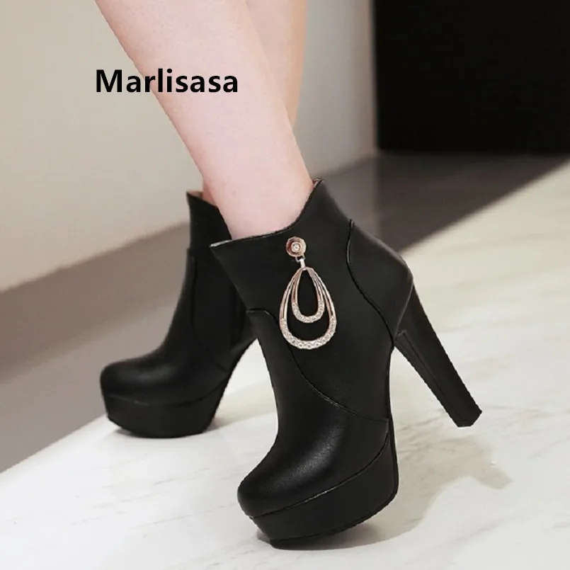 

Women Fashion White Pu Leather Side Zipper Autumn Boots Lady Casual High Quality Plus Size 34 to 43 Black Boots Botas G2340