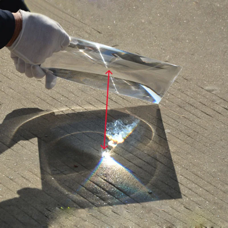 

2PCS 200x200mm Square Optical PMMA Plastic Solar Fresnel Condensing Lens Solar Energy Condenser Lens Plane Magnifier x3