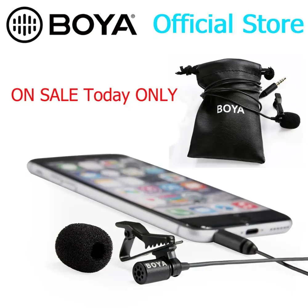 BOYA 5 шт. BY LM10 всенаправленный петличный микрофон для iPhone 7 6 4S Sumsang GALAXY 4 LG G3 HTC Один