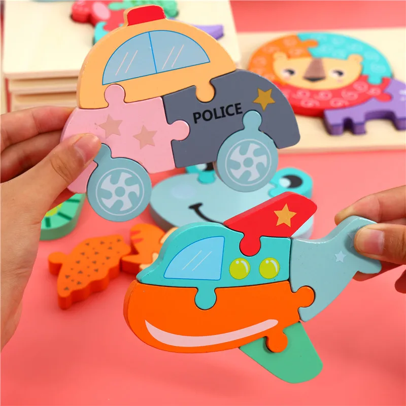Высококачественный Детский 3D Деревянный пазл Обучающие Игрушки для раннего