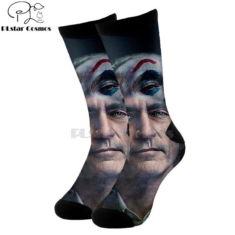 Plstar Cosmos comic dc haha злой Джокер злодей хлопковые носки с 3d принтом из мультфильма высокие носки мужские и женские качественные Joaquin Phoenix-5