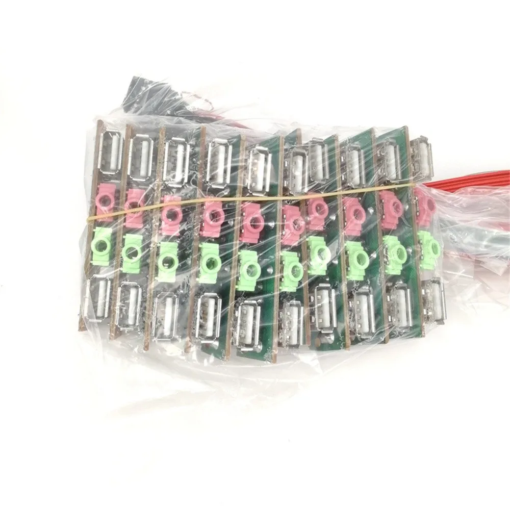 2 Usb Pc Computer Case 6.8cm Front Panel Audio Port Mic Earphone Cables Near Input And Output Replace Cable | Компьютеры и офис