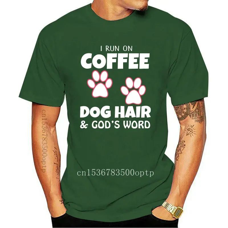

Мужская футболка с надписью «I Runner On Coffee Dog Hair & God», черная хлопковая футболка, Размеры S 4Xl