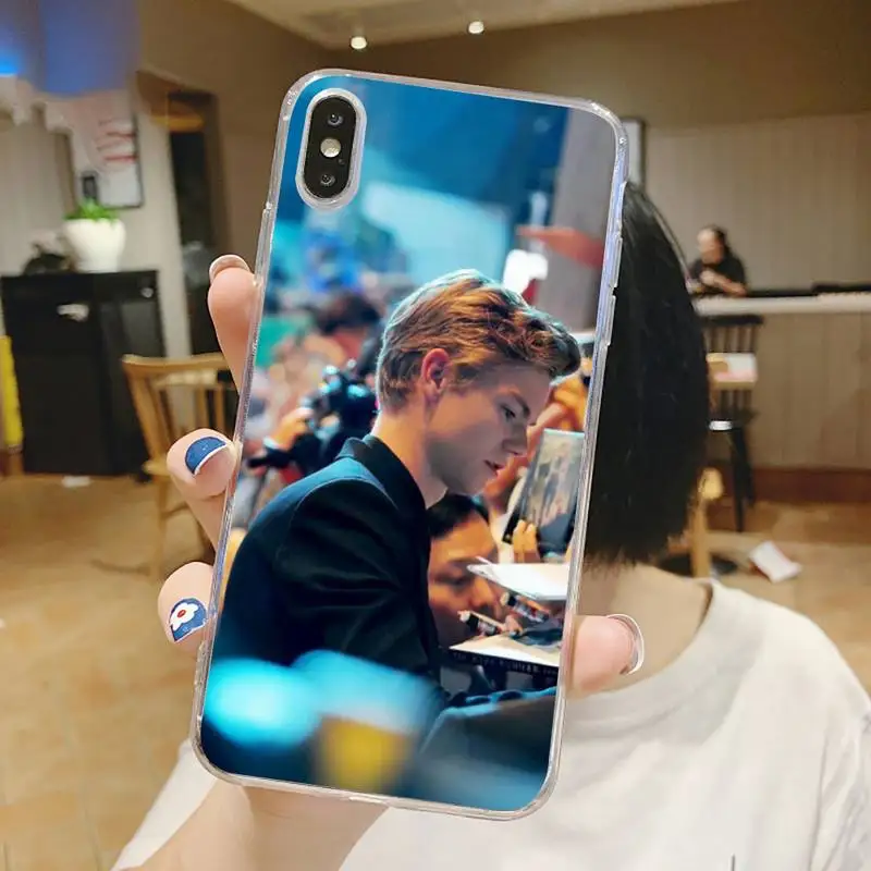 

Thomas Sangster British actors Phone Case Transparent for iPhone 6 7 8 11 12 s mini pro X XS XR MAX Plus