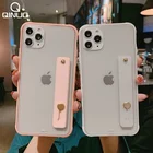 Противоударный бампер браслет чехол для телефона для iPhone 11 Pro Max X XR XS Max 8 7 6 6S Plus прозрачный ремешок подставка чехол Funda