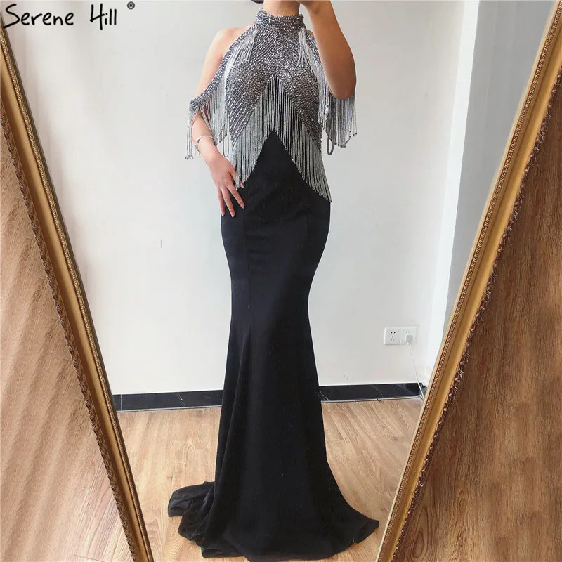 Серен Хилл черный Русалка сексуальные Джерси вечерние платья 2021 Роскошные