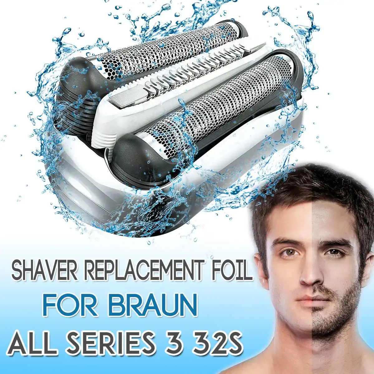 

Сменная головка для электробритвы Braun 21B 32B 32S Series 3 5776 5415 5772 3040cc 3050cc 3080cc 300s 310s, лезвие для бритвы
