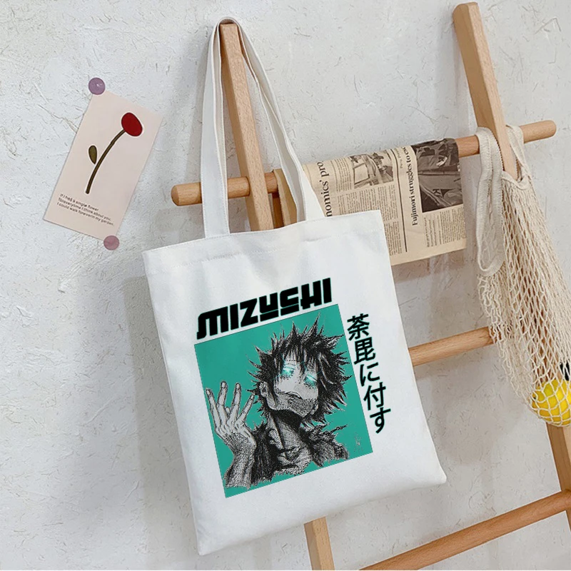 

Japanese Anime My Hero Academia Dabi Canvas Bag Harajuku Goth Punk Shopper Large Capacity Women Bag Vintage Shoulder Bag HandBag