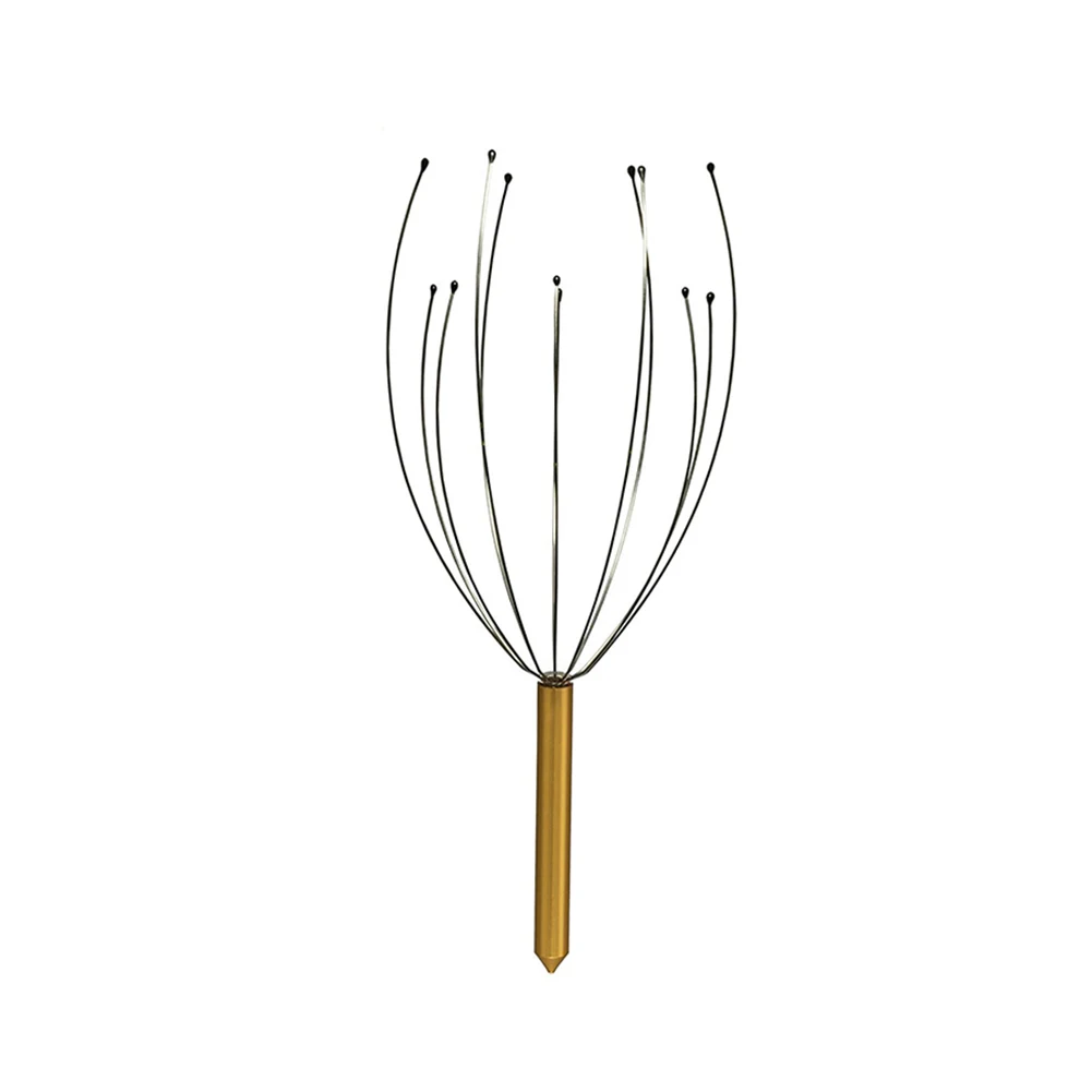 

Head Massager Stress Relief Octopus Massagers Head Scratcher Scalp Massager Relaxant Tete for Home SPA Relief Relaxation Gold