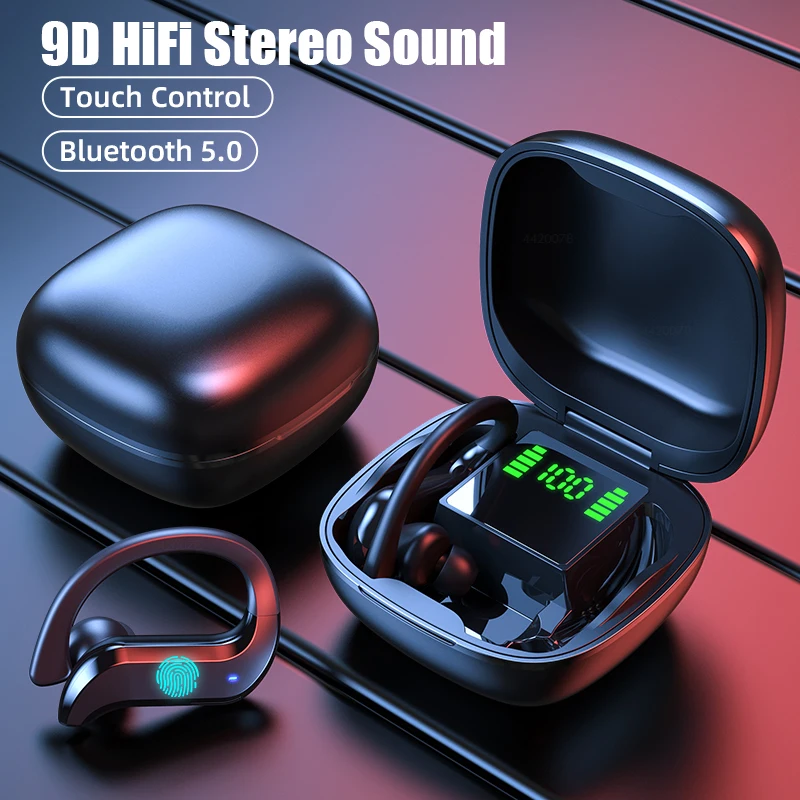 

Новые наушники-вкладыши TWS Bluetooth 5,0 наушники Беспроводной наушники Водонепроницаемый спортивные Ушные крючки, регулятор баса, наушники, гарнитура для iOS Android + Зарядное устройство коробка