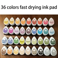 10pcslot 36 colors droplets fast drying ink pad for diy etampe scrapbooking photo album decoration