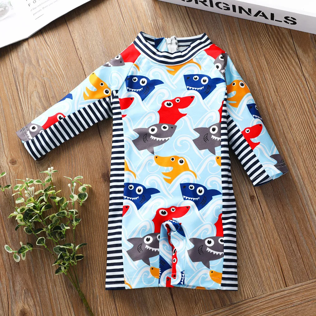 Купальный костюм с рисунком для маленьких мальчиков и девочек купальный милый