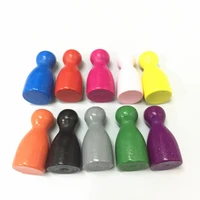 50pcs 14colors 2412mm humanoid chess pieces wood pawnchess card pieces for board games accessories