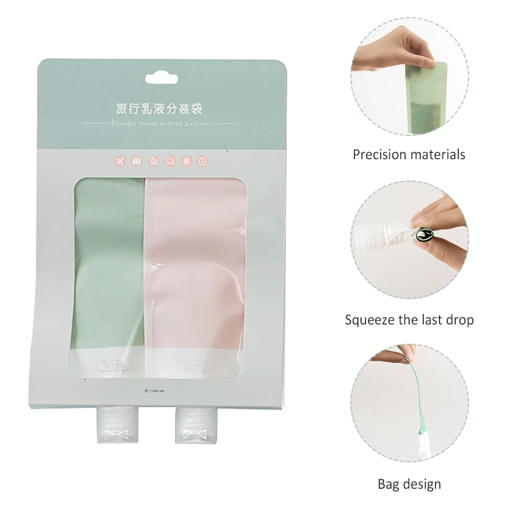 90 мл 2 шт жидкий диспенсер для лосьона шампуня мыла косметический контейнер