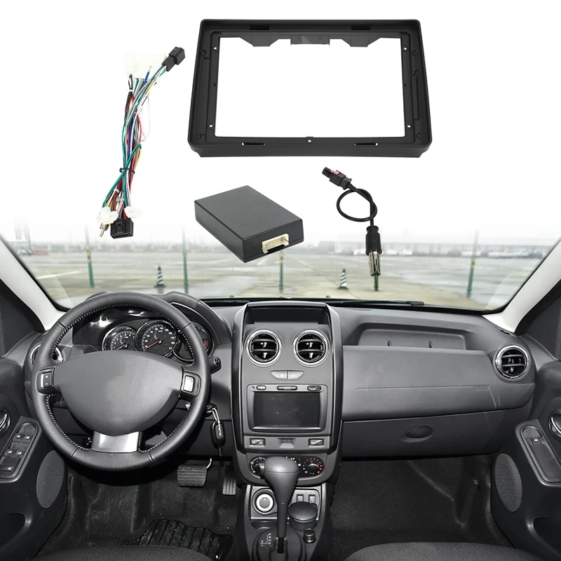 

9 Inch 2Din Car Instrument Panel Frame DVD Panel Frame Radio Panel Frame for Renault Duster 2014-2017