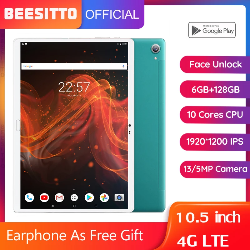 

2021 Новинка двойной 4G телефон планшетный ПК 10,6 дюймов MT6797 Deca Core 1920*1200 2,5 K IPS экран 5G WiFi 6 ГБ + 128 Гб ПЗУ планшет