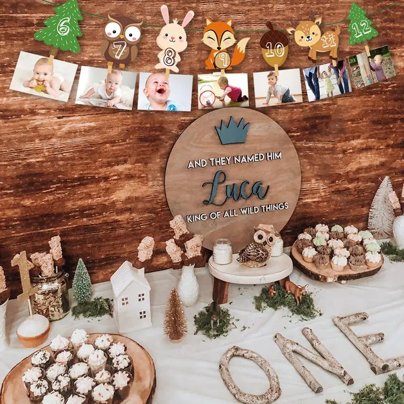 618 распродажа Мультяшные животные детский фотографический дисплей баннер Лесной