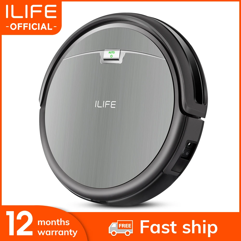 ILIFE A4s Robot Vacuum Cleaner Powerful Suction for Thin Carpet & Hard Floor Large Dustbin Miniroom Function Automatic Recharge