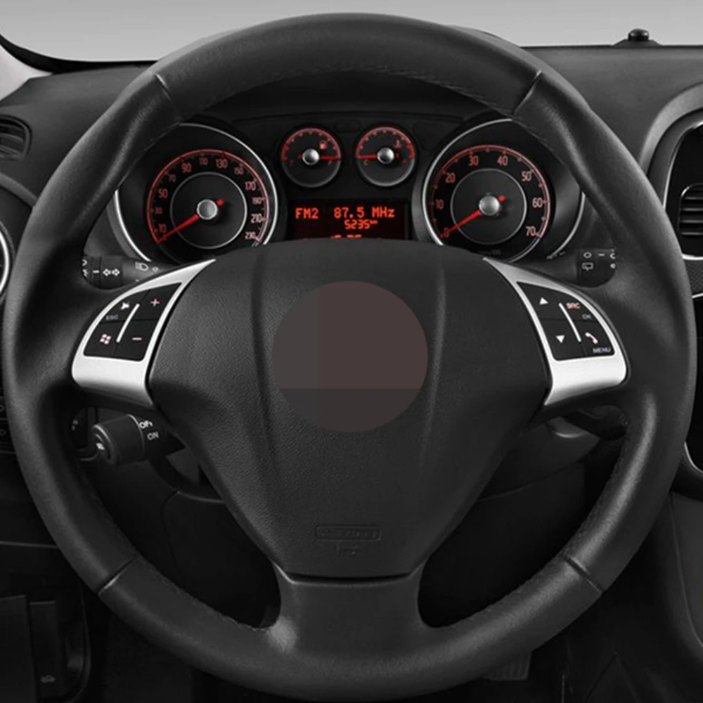 Черная замшевая оплетка на руль для Fiat Grande Punto Bravo Linea 2007-2019 Qubo Doblo Opel Combo Vauxhall 2012-2017 |