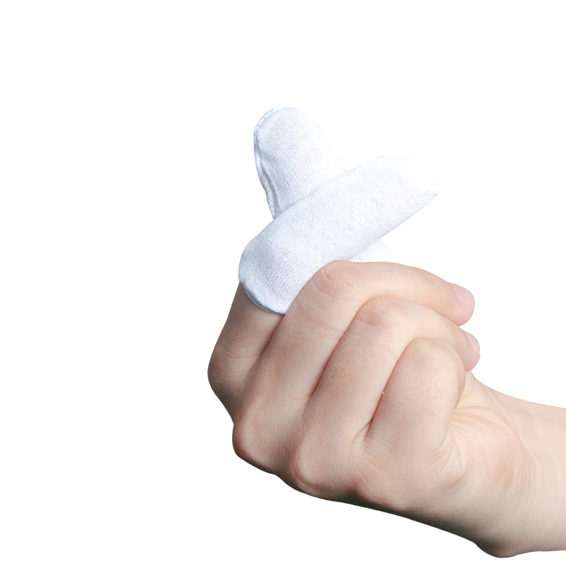 AIBUSISO 40 шт./упак. прочный белый хлопок напальчники антискользящий коврик для