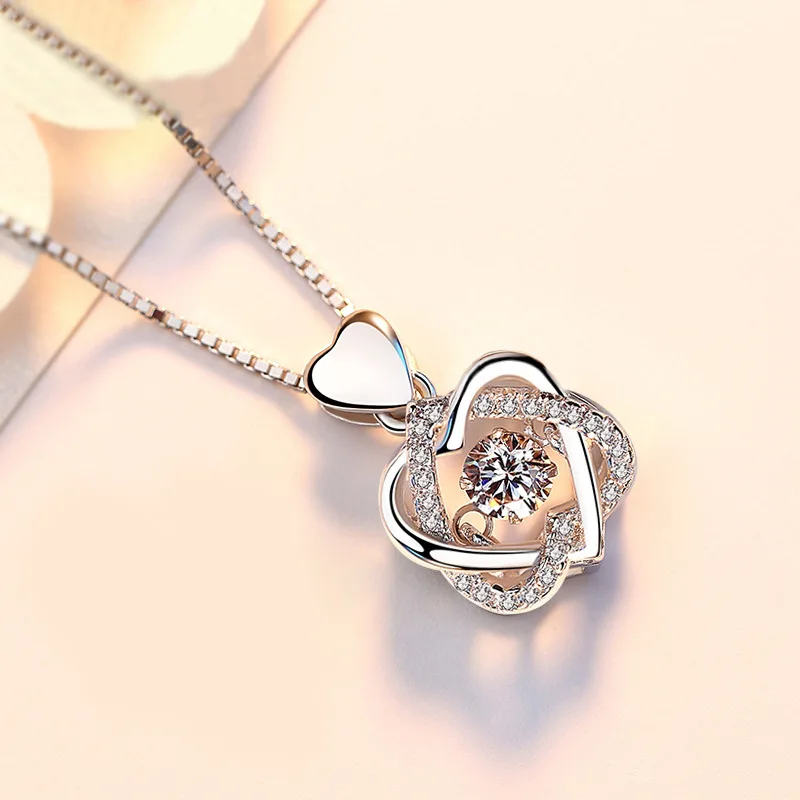 2021 New Female Fashion Rose Gold Heart Pendant Necklace Short Chain Charm Gifts | Украшения и аксессуары