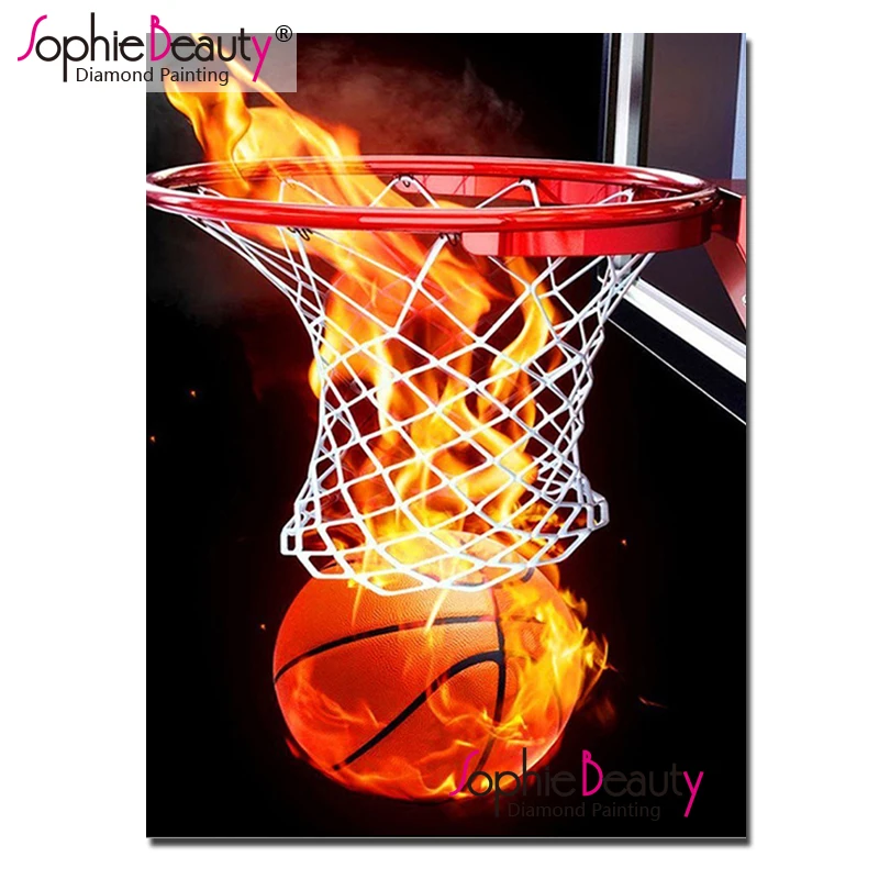 Картина из квадратных и круглых страз Sophie Beauty алмазная вышивка в виде пламени