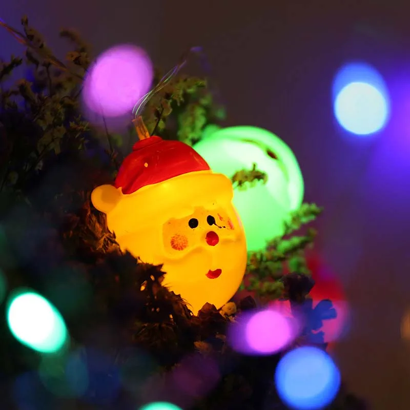 Multicolor Santa 1,5 м елочные украшения светодиодный гирлянда для дома Рождественский снеговик рождественские украшения натальный год - Цвет: Multicolor Santa