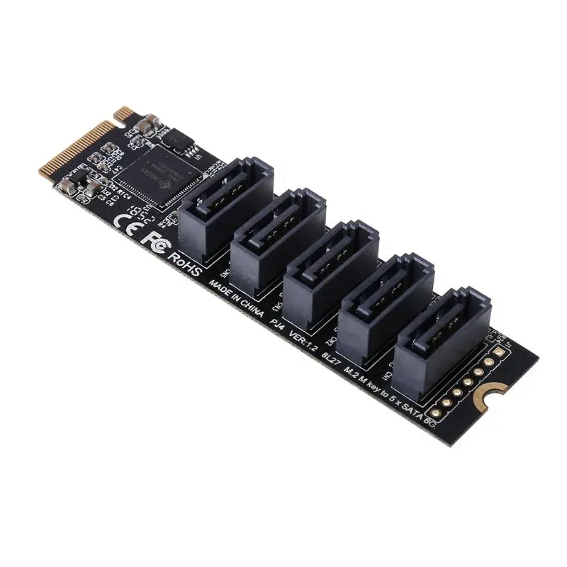 

5Port SATA M.2 NVME to SATA PCI-E to PCIE SATA Disk Array 5 Cards RAID0/1 Card Dropshipping