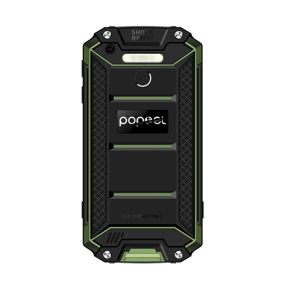 Глобальная версия разблокировки смартфона 9000 mah Poptel p9000 max 4G/64G NFC банк питания телефон может ODM водонепроницаемый прочный смартфон - Цвет: Military Green