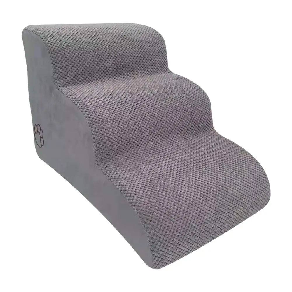 

Подставка для собак со съемным чехлом, коричневые и серые ступени для домашних животных для маленьких собак, 23,62*16,54 * дюйма, фланель и высокая плотность S