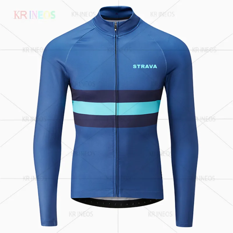 

2020 STRAVA Pro Team Summer Cycling Jersey Set Bicycle Clothing Breathable long Sleeve Shirt Men Bike Shorts 20D Gel pad