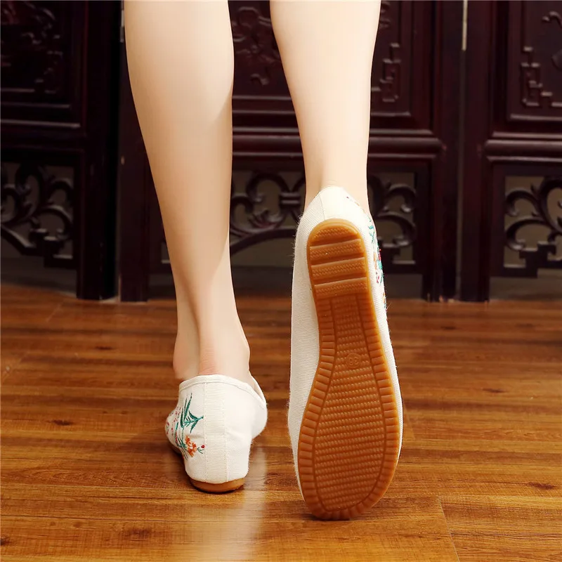 Новинка Туфли в стиле ретро с цветочной вышивкой | Обувь