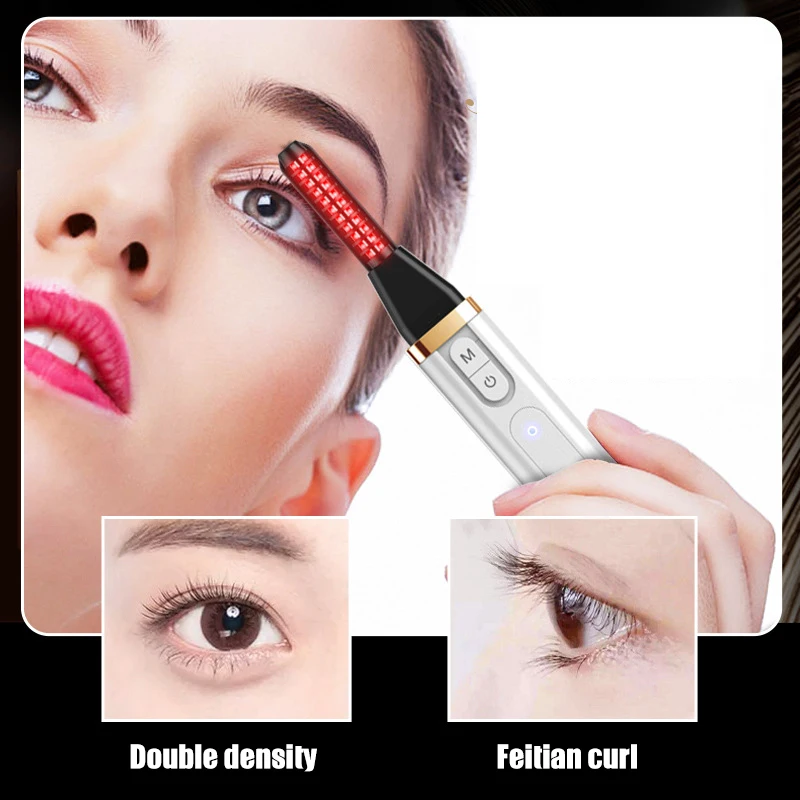 

USB Electric Eyelash Curler Heating Ions Heated Eyelash Curling Quick Natural Curling For Woman SANA889