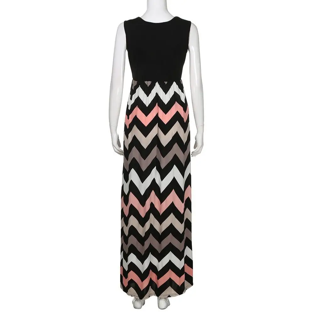 

Europe and the United States 2021 Popular Dress Wave Printing Women's Skirt Women's Long Skirt Sleeveless Fashion