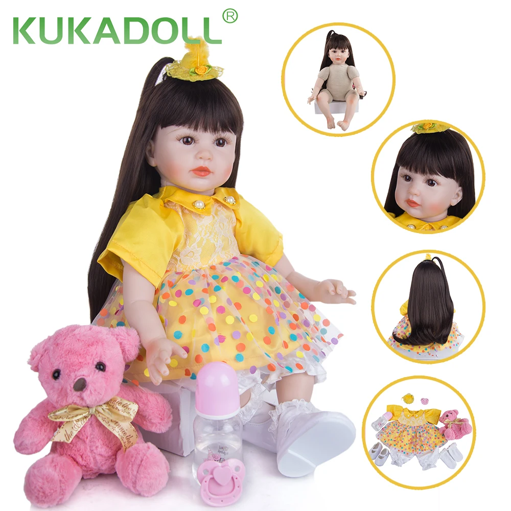 

Кукла KUKADOLL, 22 дюйма, 55 см, Милая принцесса, новорожденные младенцы, кукла, мягкая ткань, Реалистичная, Bebe Reborn Menina для детей, рождественский под...